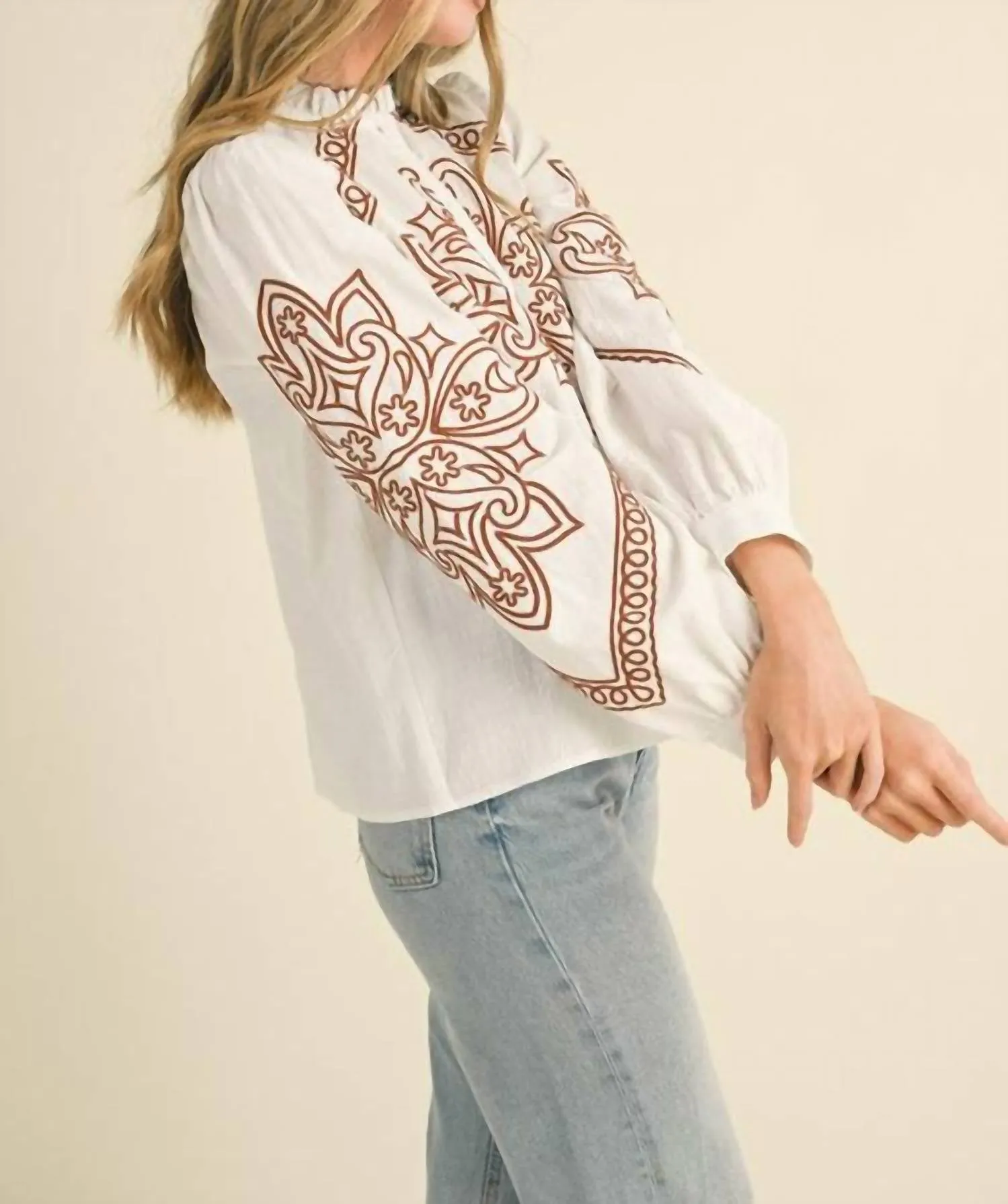 &Merci - Nicole Embroidered Top