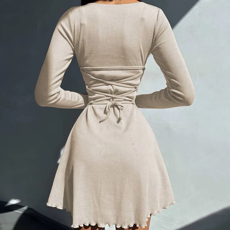 Back tie waist dress