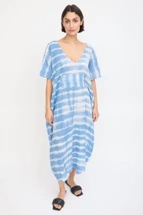 Blue & White Sparkly Dyed Dress