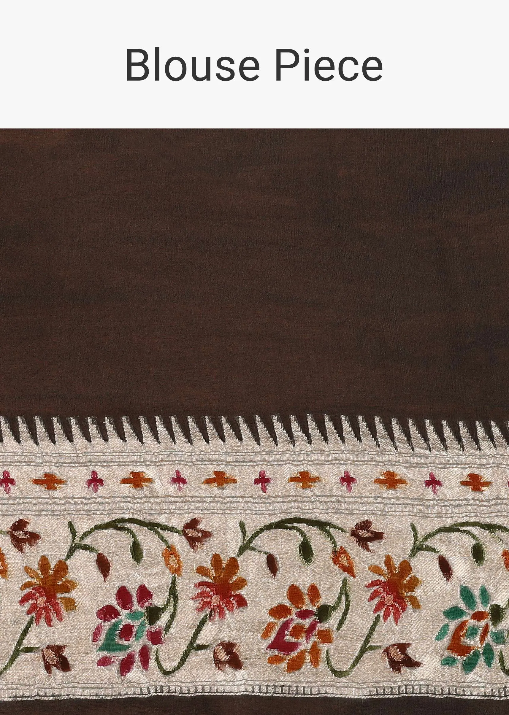 Cloud Grey Georgette Saree With Banarasi Zari With Meena Work Border And An Unstitched Blouse