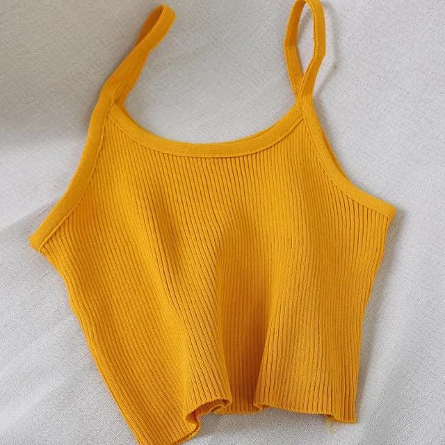 colorful Tops Knitting Camisoles