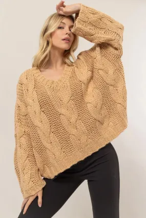 HYFVE Cable Knit V-Neck Sweater HYFVE Cable Knit V-Neck Sweater