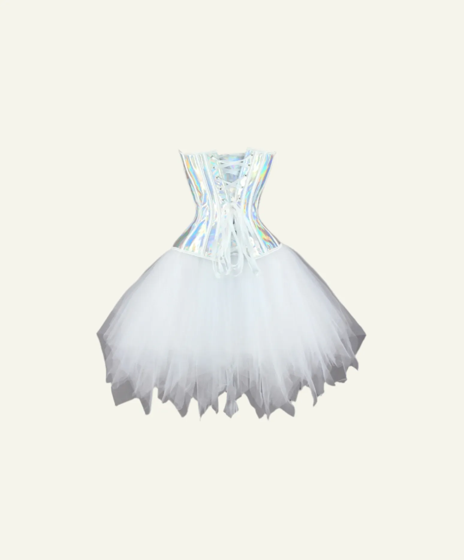 Intergalactic Backless Corset with Mesh Layered Puffy Skirt