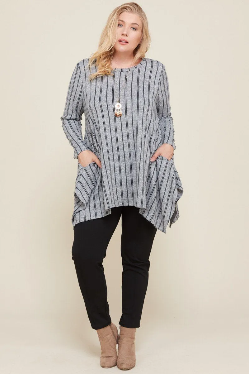 Let Loose Striped Tunic Top