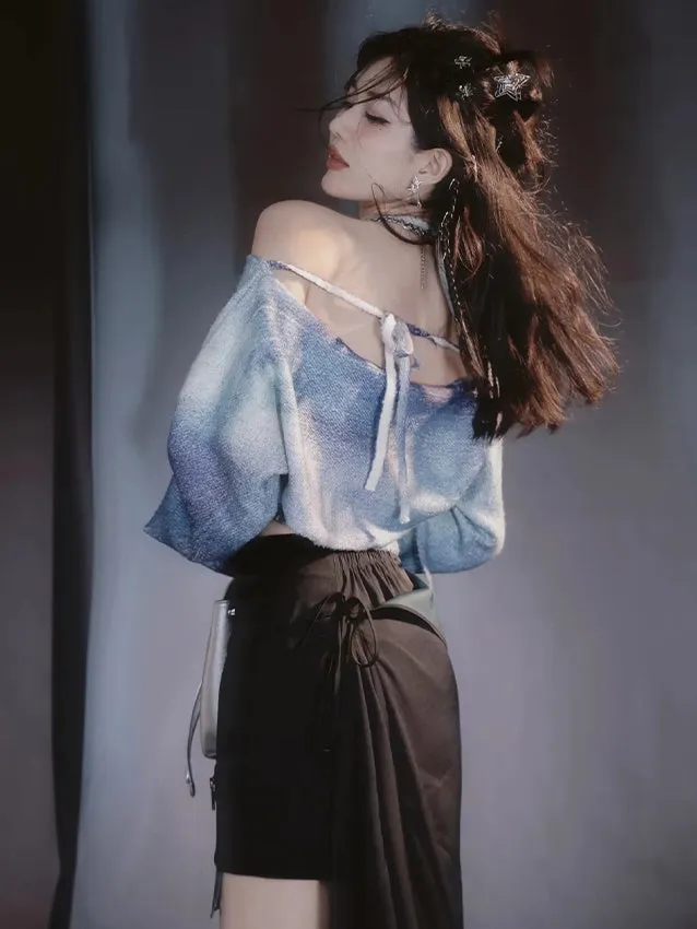 Marble Refreshing Gradation Layered Tops【s0000004027】