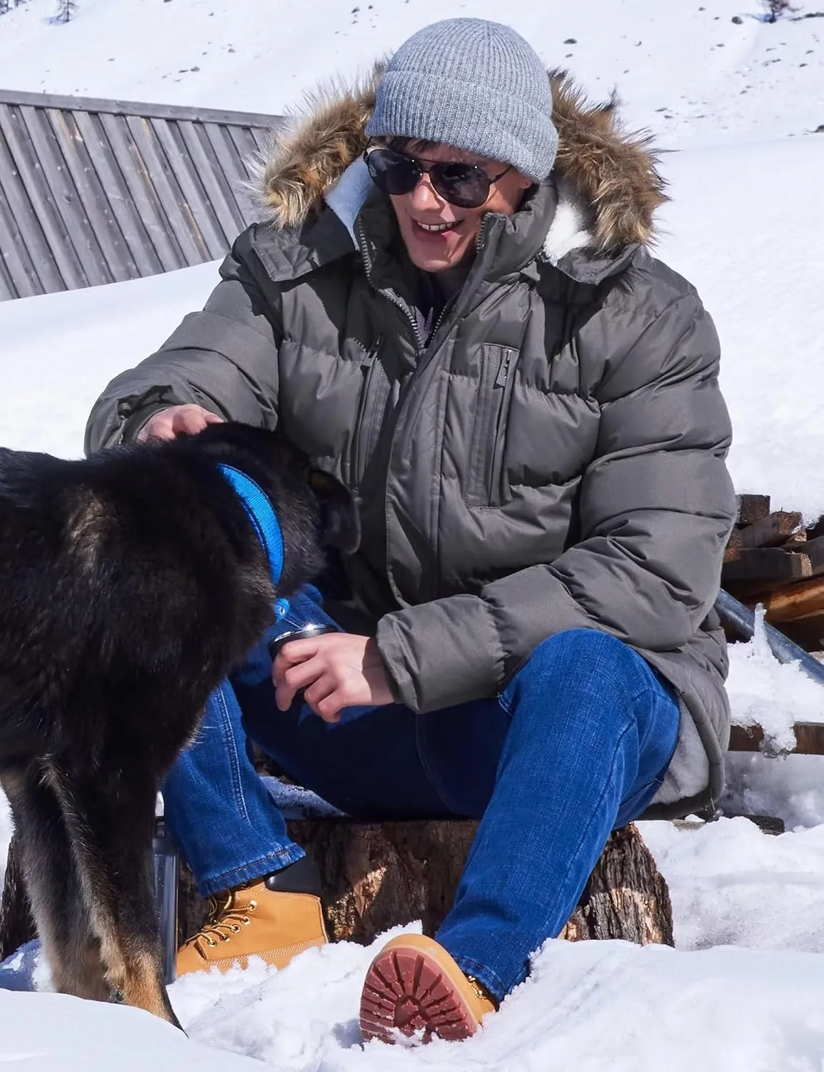 Men's Long Winter Coats Warm Water Resistant Puffy Hooded Windbreaker Insulated Thicken Jackets with Hood