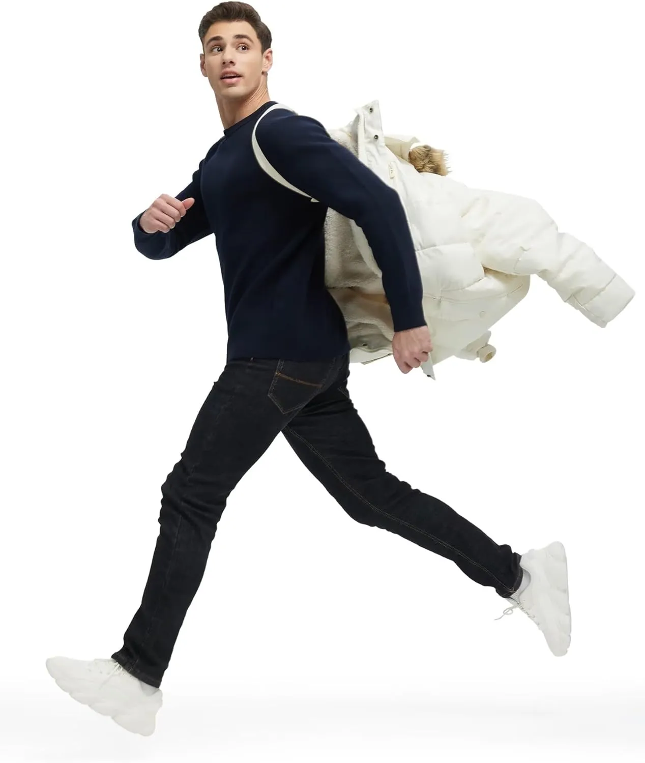 Men's Long Winter Coats Warm Water Resistant Puffy Hooded Windbreaker Insulated Thicken Jackets with Hood