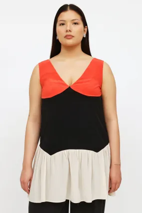 Red Black & Cream Top
