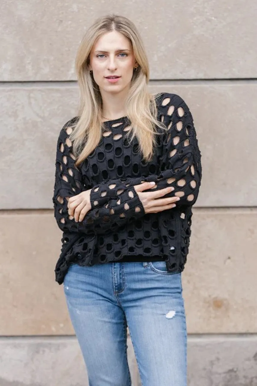 SHANNON PASSERO 5160 LULA PULLOVER BLACK