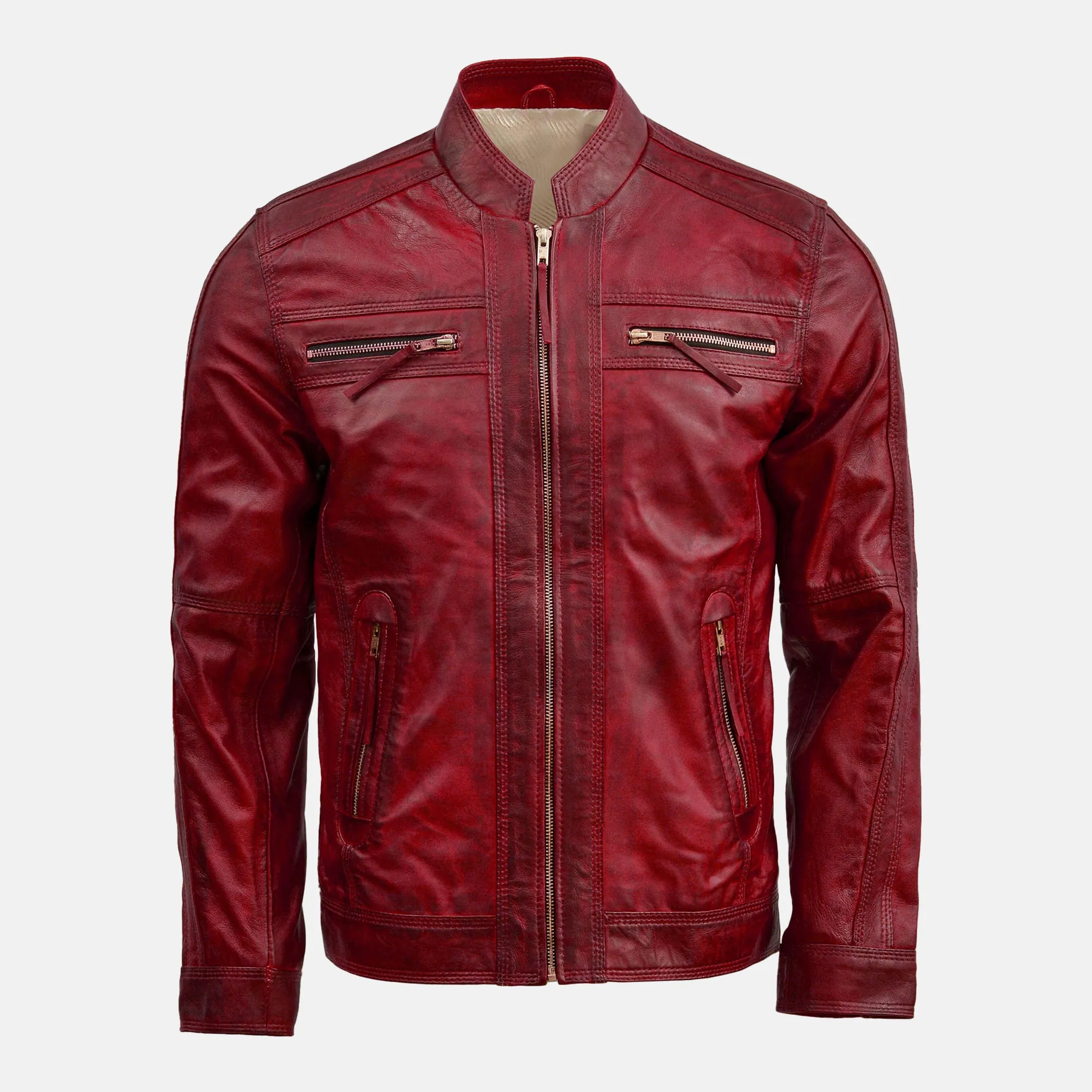 Urdok Maroon Waxed Jacket