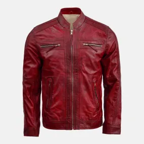 Urdok Maroon Waxed Jacket