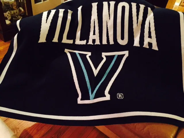 Villanova Curved Logo 60" x 50" Navy